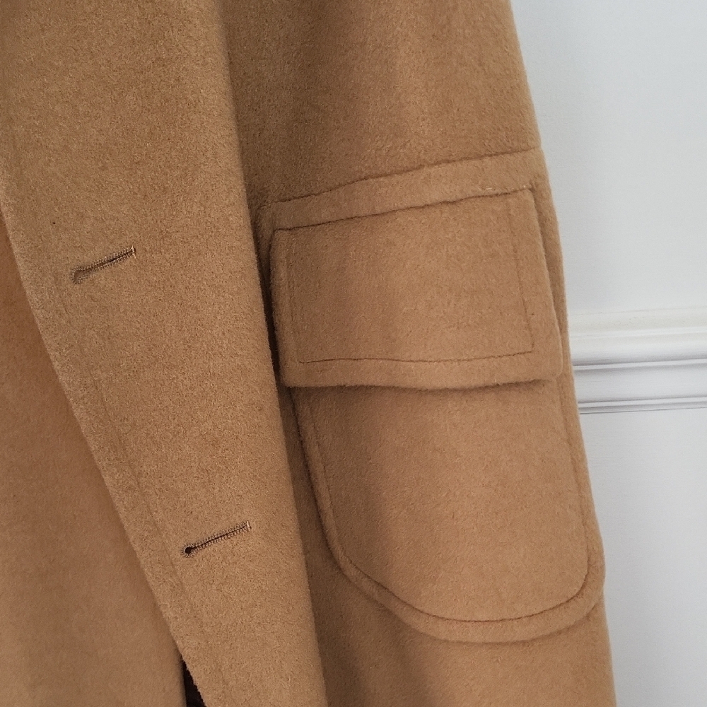 vintage camel 100 camel fur Tan Overcoat - Picture 5 of 10